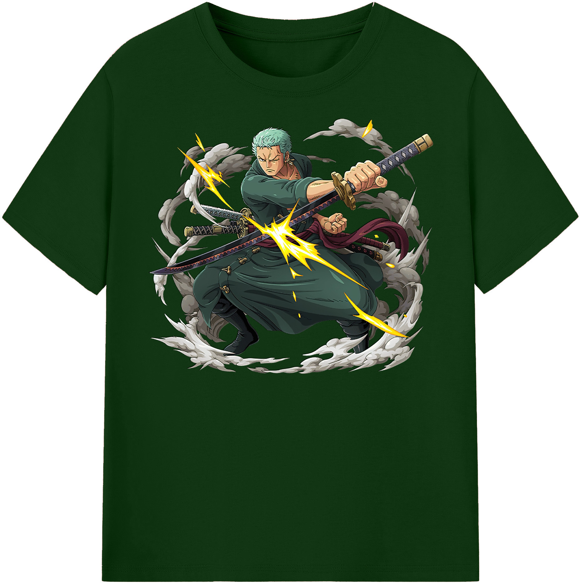 ワンピース ロロノア・ゾロ ONE PIECE Roronoa Zoro 綿100％半袖Tシャツ（フロントプリント）